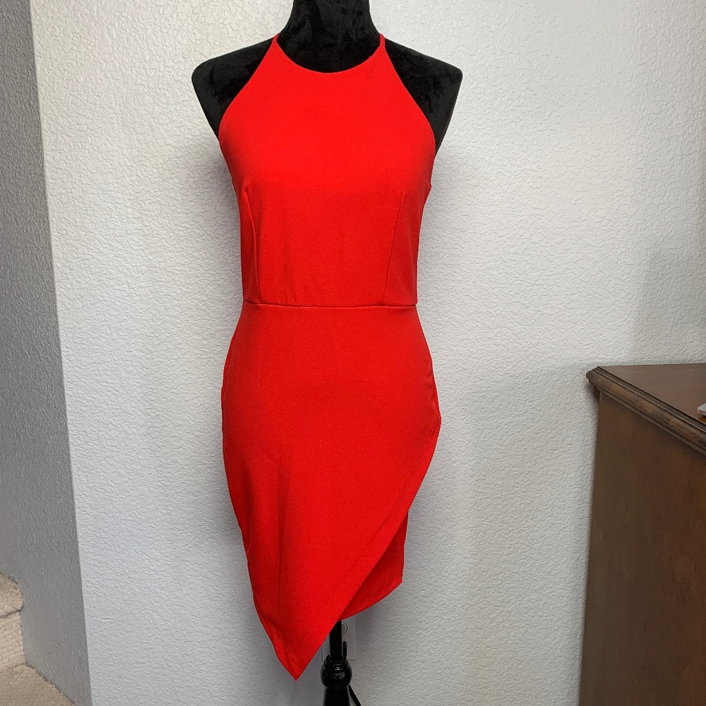 Teeze Me Asymmetrical Bandage Dress